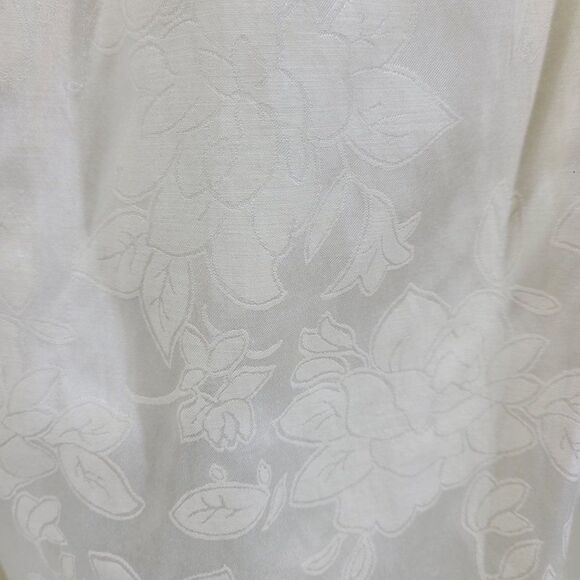 Vintage 80s Off Shoulder Full Maxi Dress M Vanilla Lace Bodice Prom Wedding - Picture 11 of 11